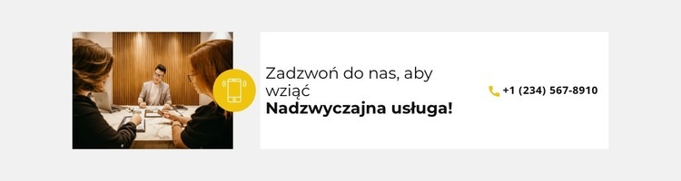 Zdjęcie i telefon Szablon jednej strony