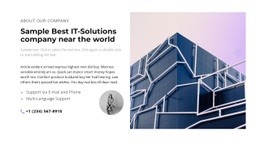 Web Page Design For Best It Company