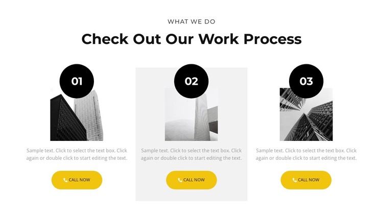 Our work process CSS Template