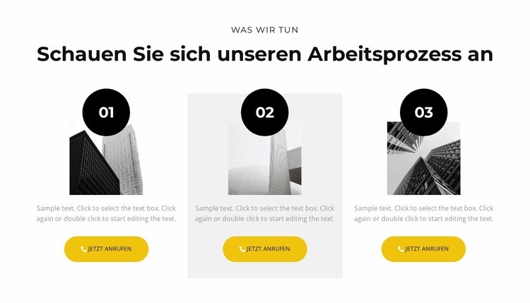 Unser Arbeitsprozess HTML Website Builder