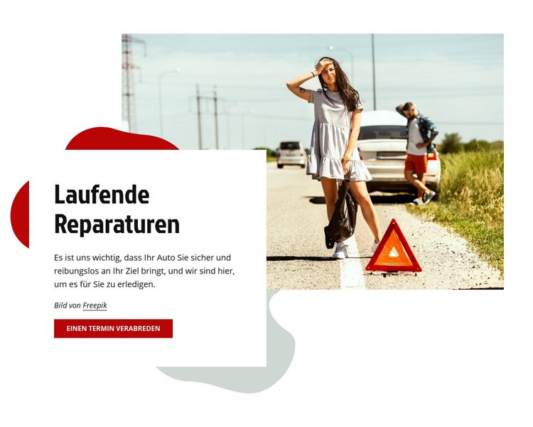 Laufende Autoreparaturen Joomla Vorlage