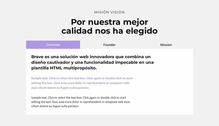 Pestañas con información Diseño de páginas web