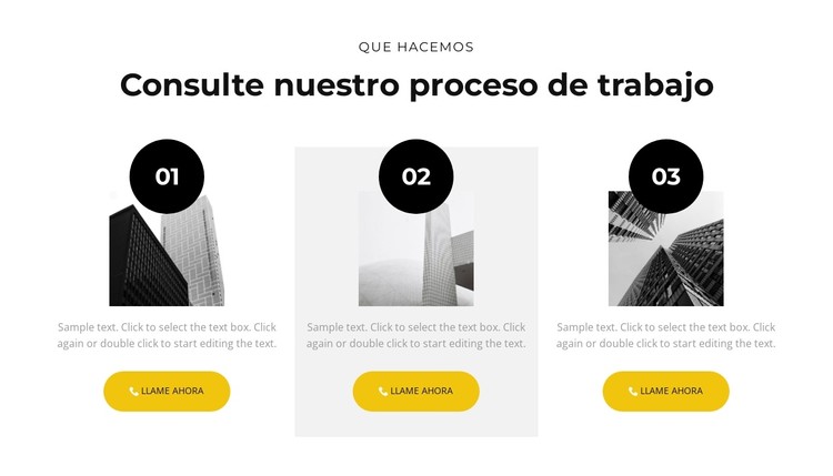 Nuestro proceso de trabajo Plantilla CSS