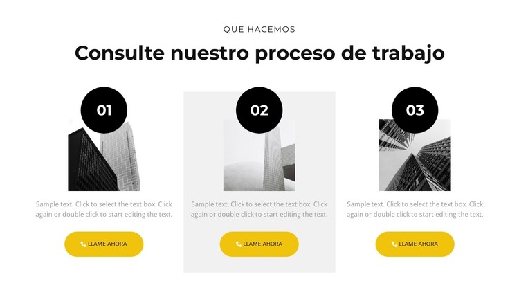 Nuestro proceso de trabajo Plantilla HTML