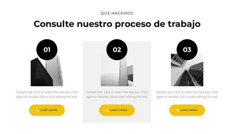 Nuestro proceso de trabajo Plantilla de sitio web