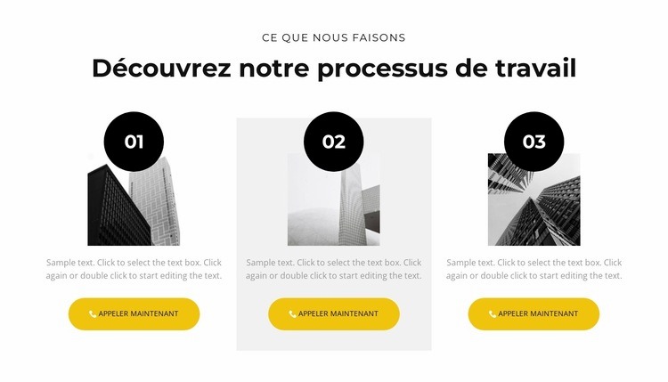 Notre processus de travail Modèles de constructeur de sites Web