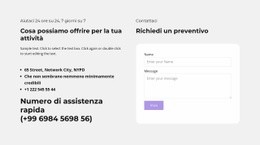 Informazioni Di Testo E Modulo Di Contatto - Creazione Di Siti Web Gratuita