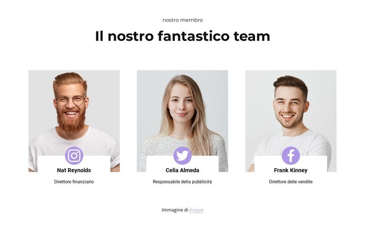 Squadra vincente Modelli di Website Builder