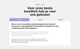 Exclusieve HTML5-Sjabloon Voor Tabbladen Met Informatie