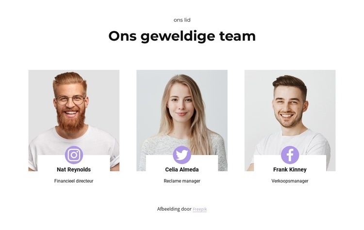 Winnende team Sjabloon voor één pagina