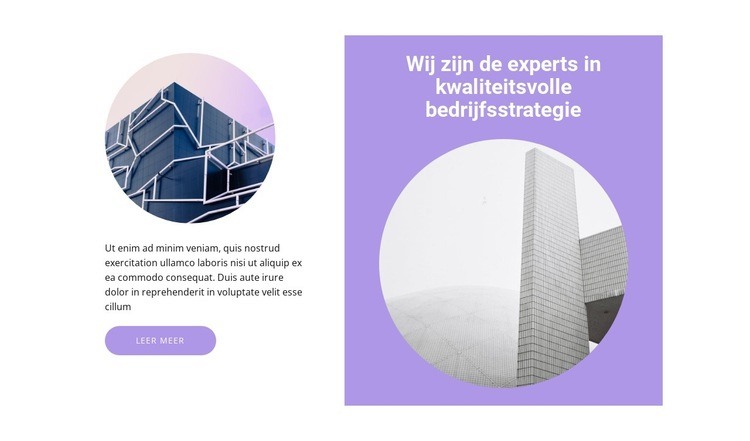 Moderne stijl gebouw Website Builder-sjablonen