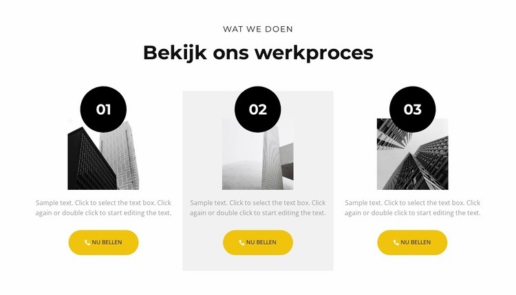 Ons werkproces Website Builder-sjablonen