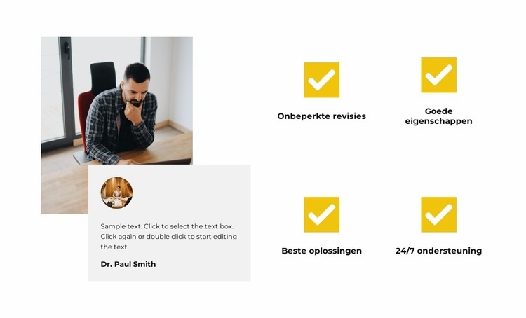 Vier pluspunten Website mockup