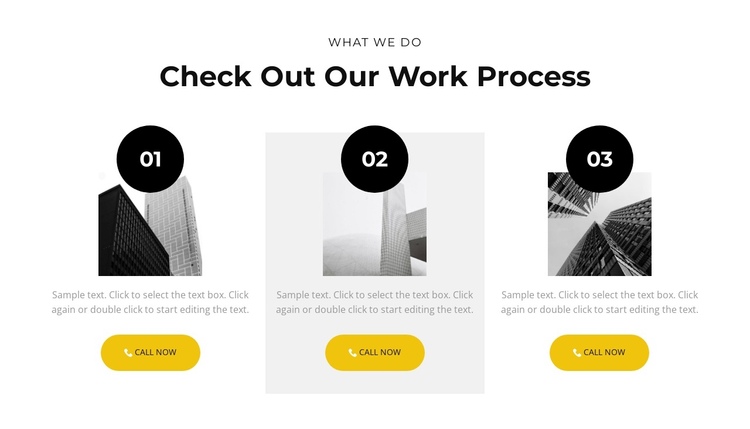 Our work process One Page Template
