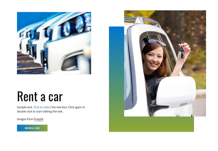 Electric car rental One Page Template
