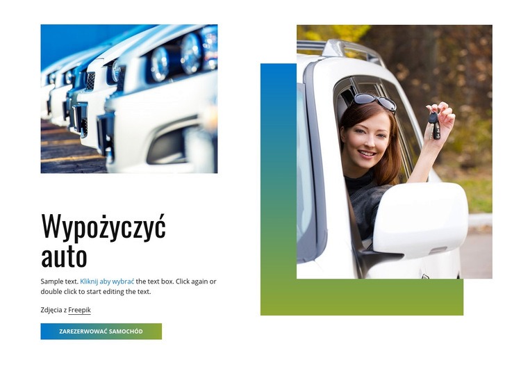 Wynajem samochodów elektrycznych Szablon HTML5