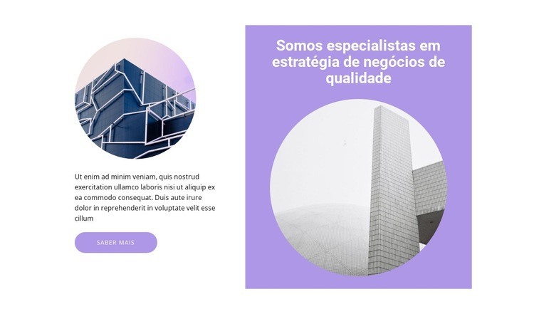 Edifício de estilo moderno Construtor de sites HTML