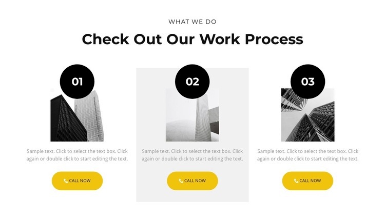 Our work process Squarespace Template Alternative