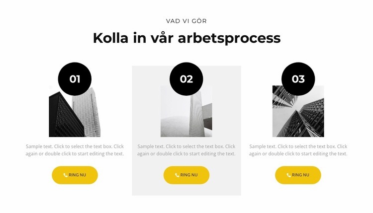 Vår arbetsprocess CSS -mall