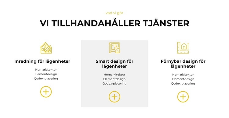 Vi erbjuder dig HTML-mall