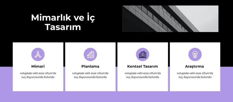 Özellikler ve fotoğraf Web Sitesi Mockup'ı