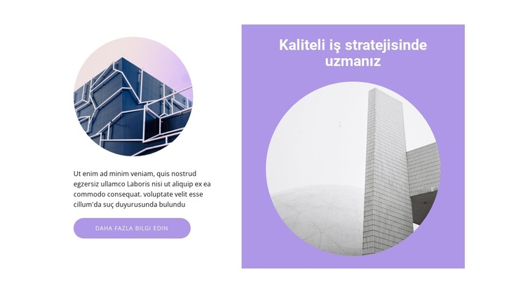 Modern tarz bina Web Sitesi Şablonu