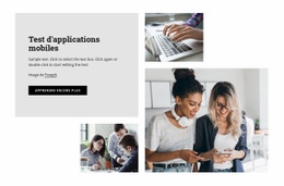 Test D'Applications Mobiles - Site Web Gratuit D'Une Page