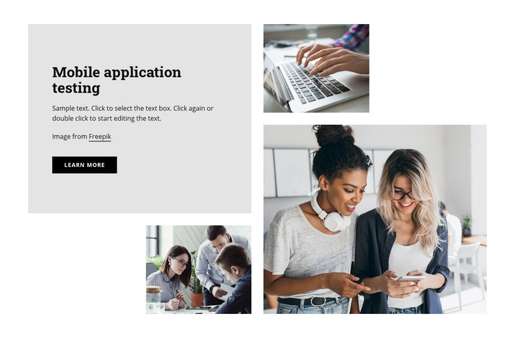 Mobile application testing Homepage Design