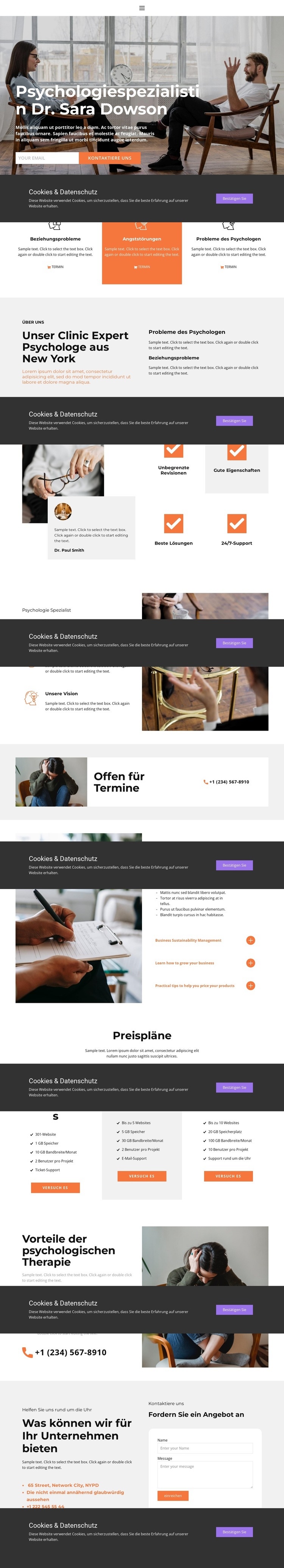 Qualifizierte psychologische Hilfe HTML Website Builder