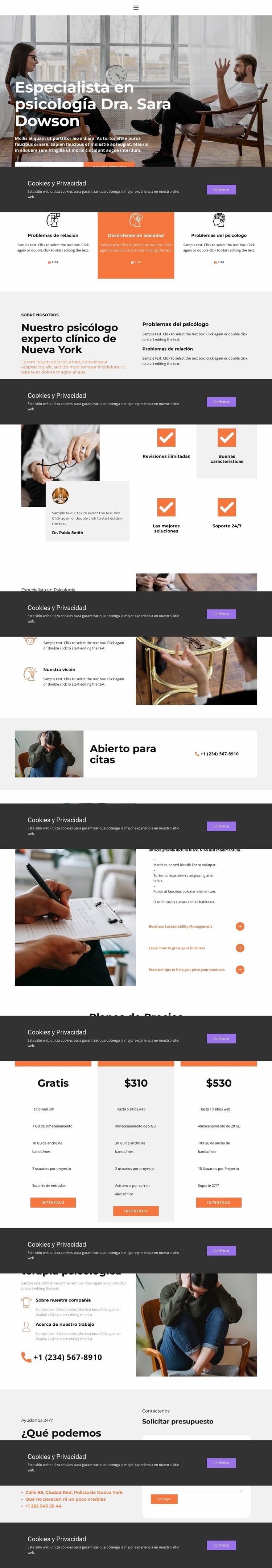 Ayuda psicóloga calificada Diseño de páginas web