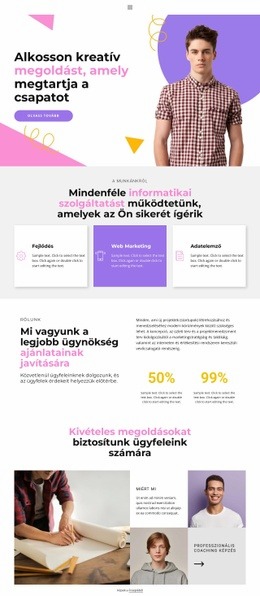Egyedi Megközelítést Választunk – Többcélú Kreatív Sablon