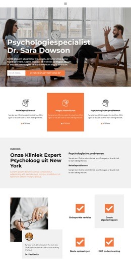 Gekwalificeerde Psycholoog Hulp - Responsieve HTML5-Sjabloon