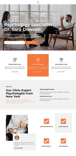 Qualified Psychologist Help One Page Template