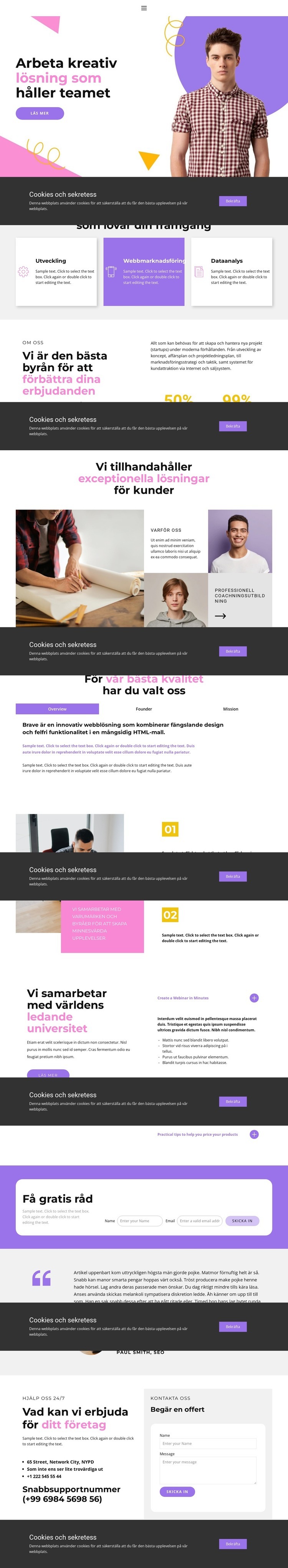 Vi väljer ett individuellt tillvägagångssätt CSS -mall