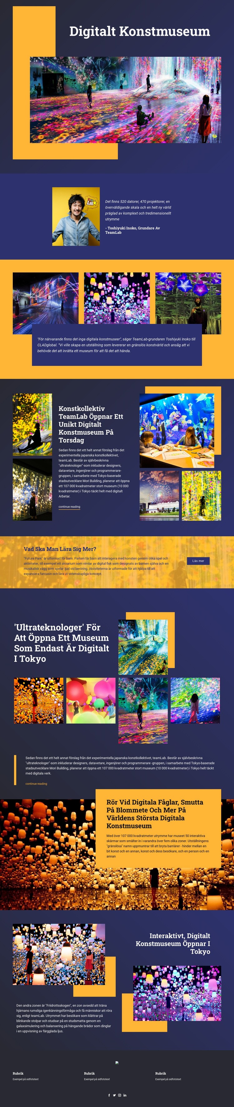 Digital konstmuseum HTML-mall