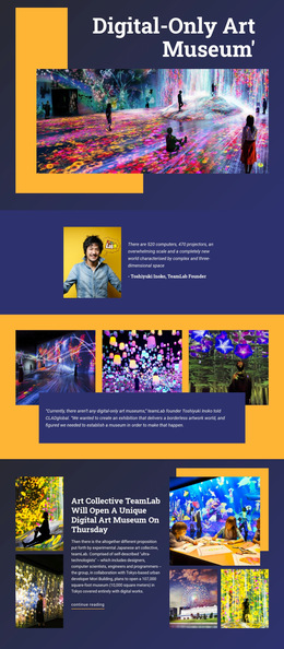 Web Page Design For Digital Art Museum