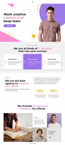 We Select An Individual Approach Homepage Design