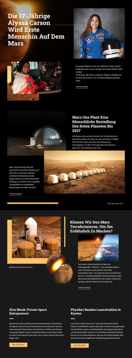 Erster Mensch Auf Dem Mars Kostenlose Website