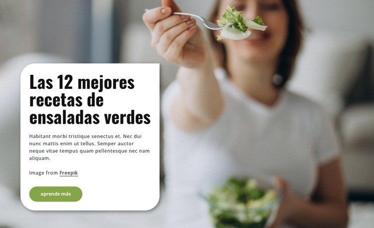 Las mejores recetas de ensaladas verdes Plantillas de creación de sitios web