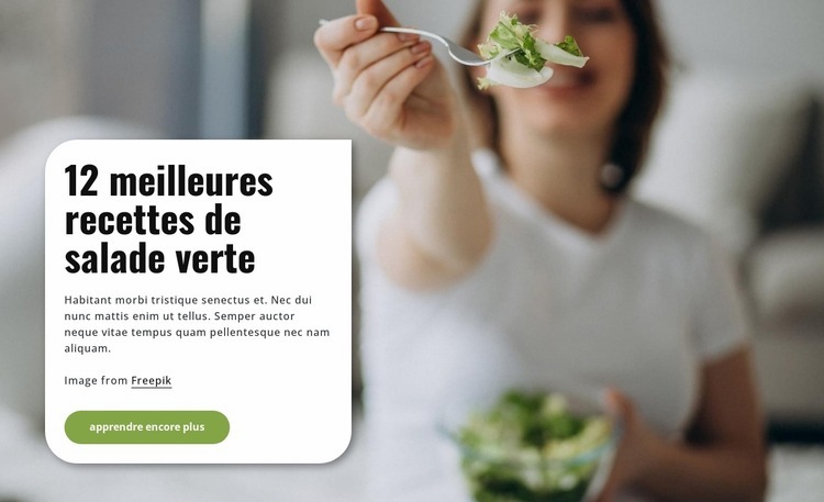Les meilleures recettes de salade verte Créateur de site Web HTML