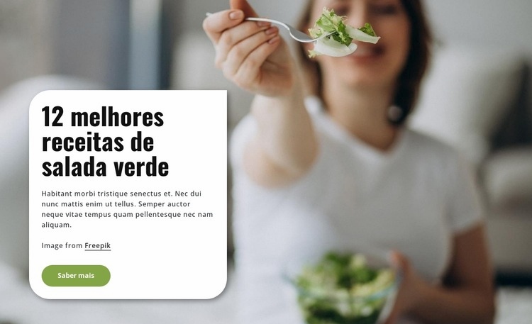 As melhores receitas de salada verde Landing Page