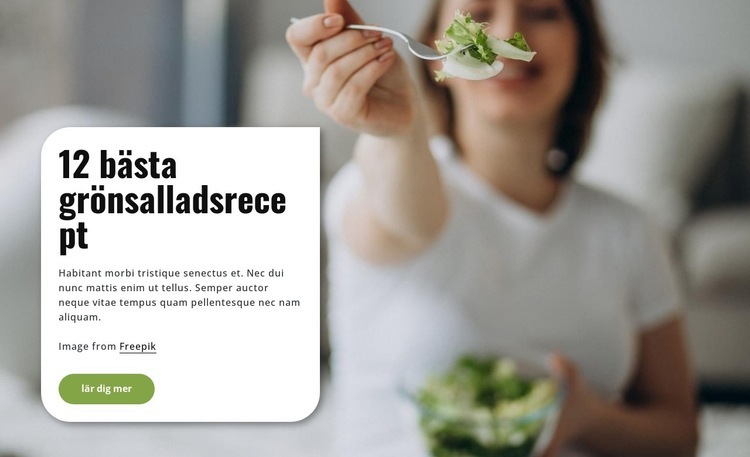 Bästa grönsalladsrecepten WordPress -tema