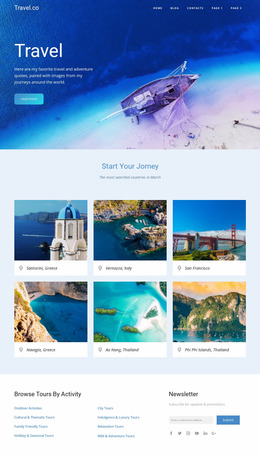 Amazing Ideas For Travel - Modern Website Mockup