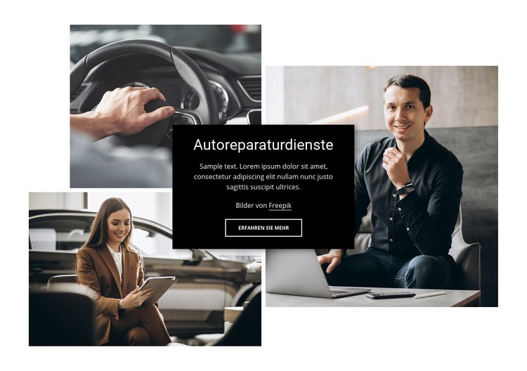 Motorreparatur und Achsvermessung HTML Website Builder