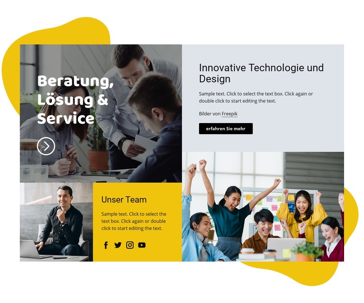 Beratungslösung Website Builder-Vorlagen