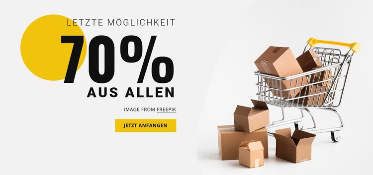 70% Verkauf Website-Modell