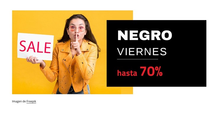 Rebajas del viernes negro Creador de sitios web HTML