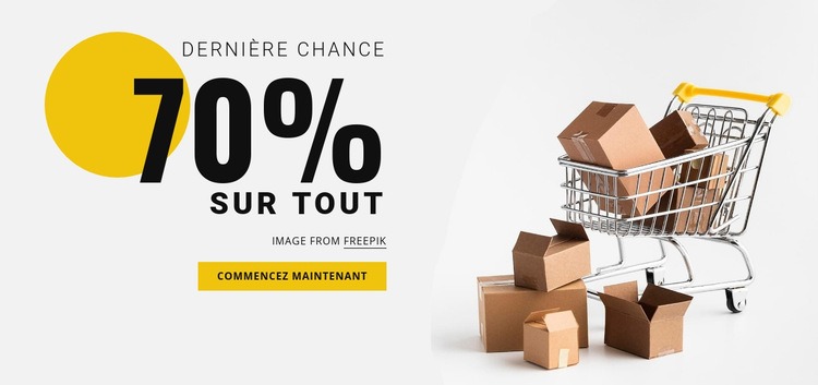 70% vente Conception de site Web