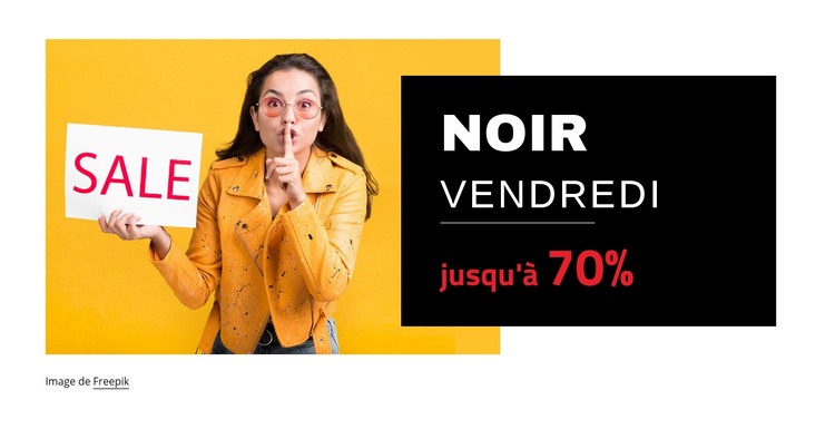 Ventes du vendredi noir Page de destination