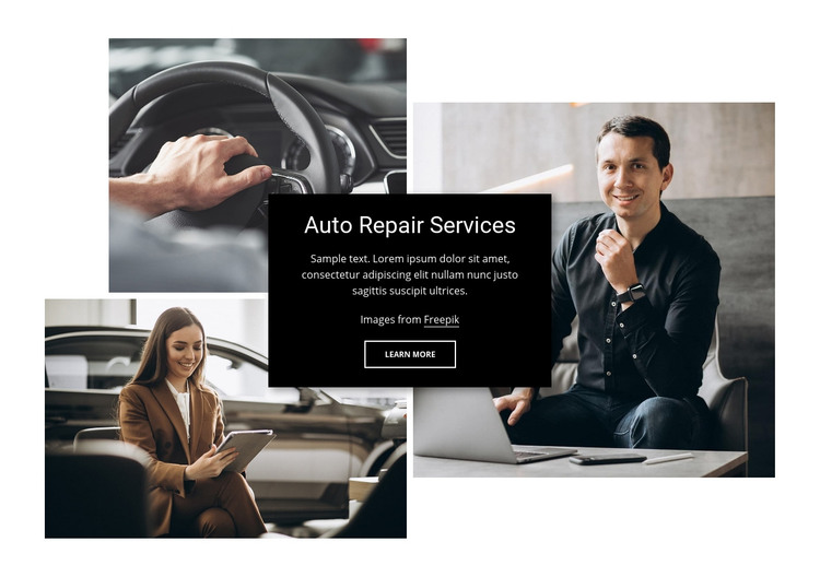 Engine repair and wheel alignment Homepage Design